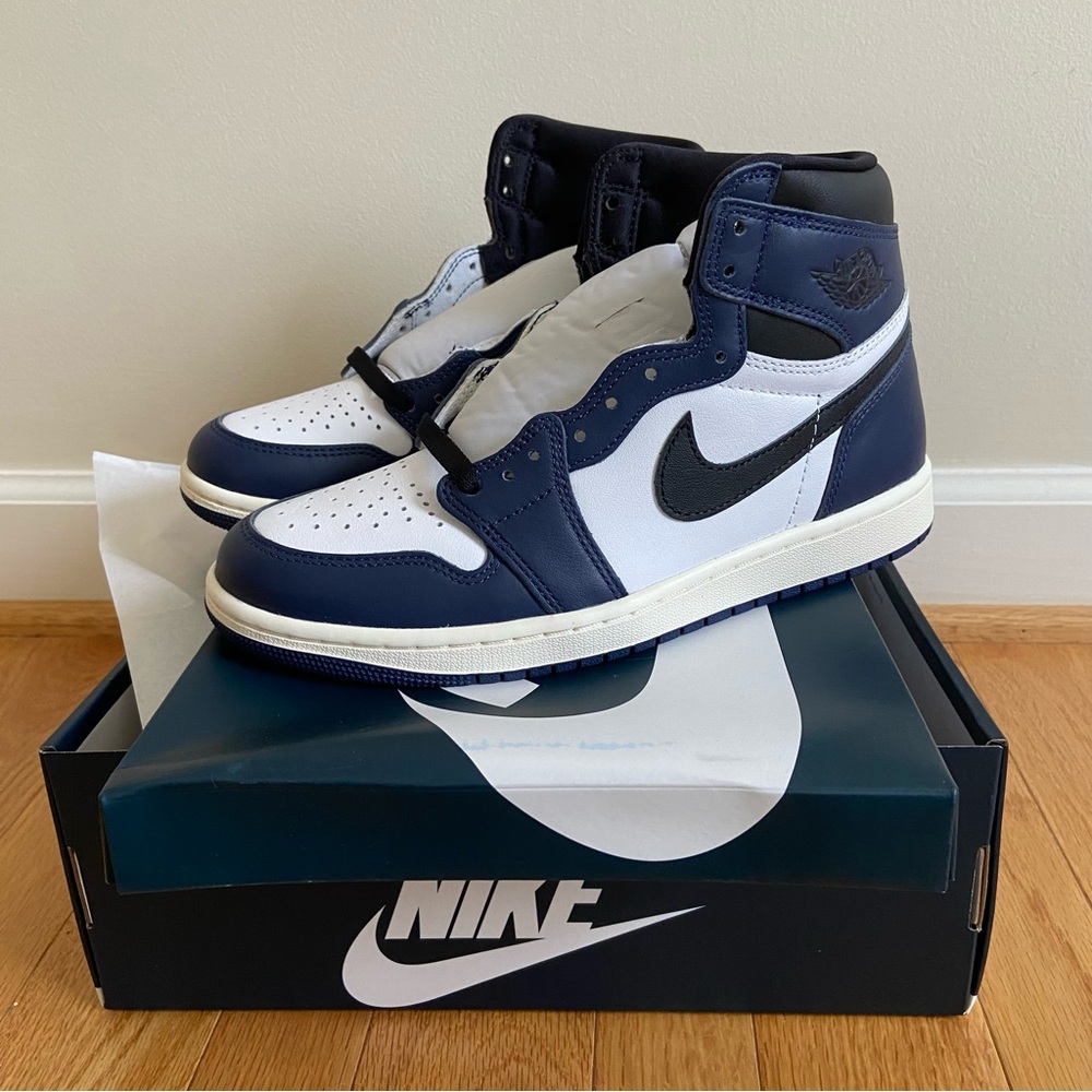 NEW Nike Air Jordan 1 Retro High OG Shoes Men’s 7 Midnight Navy Black Athletic